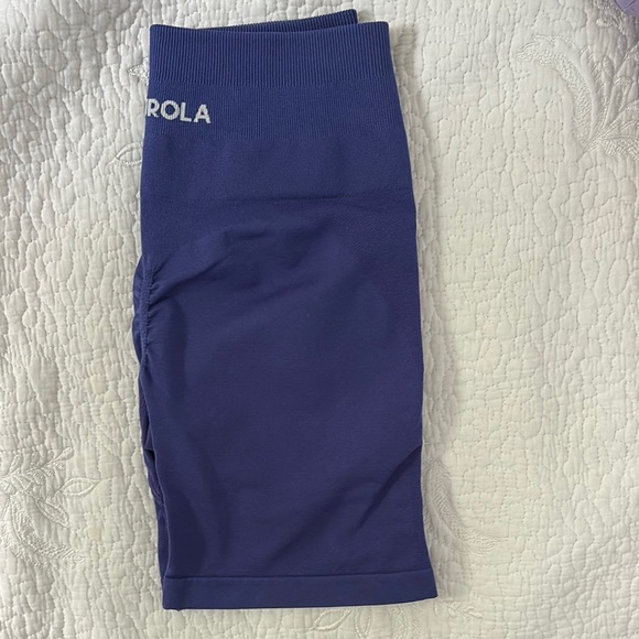 AUROLA Blue Bike Shorts with High Waistband - Picture 4 of 4